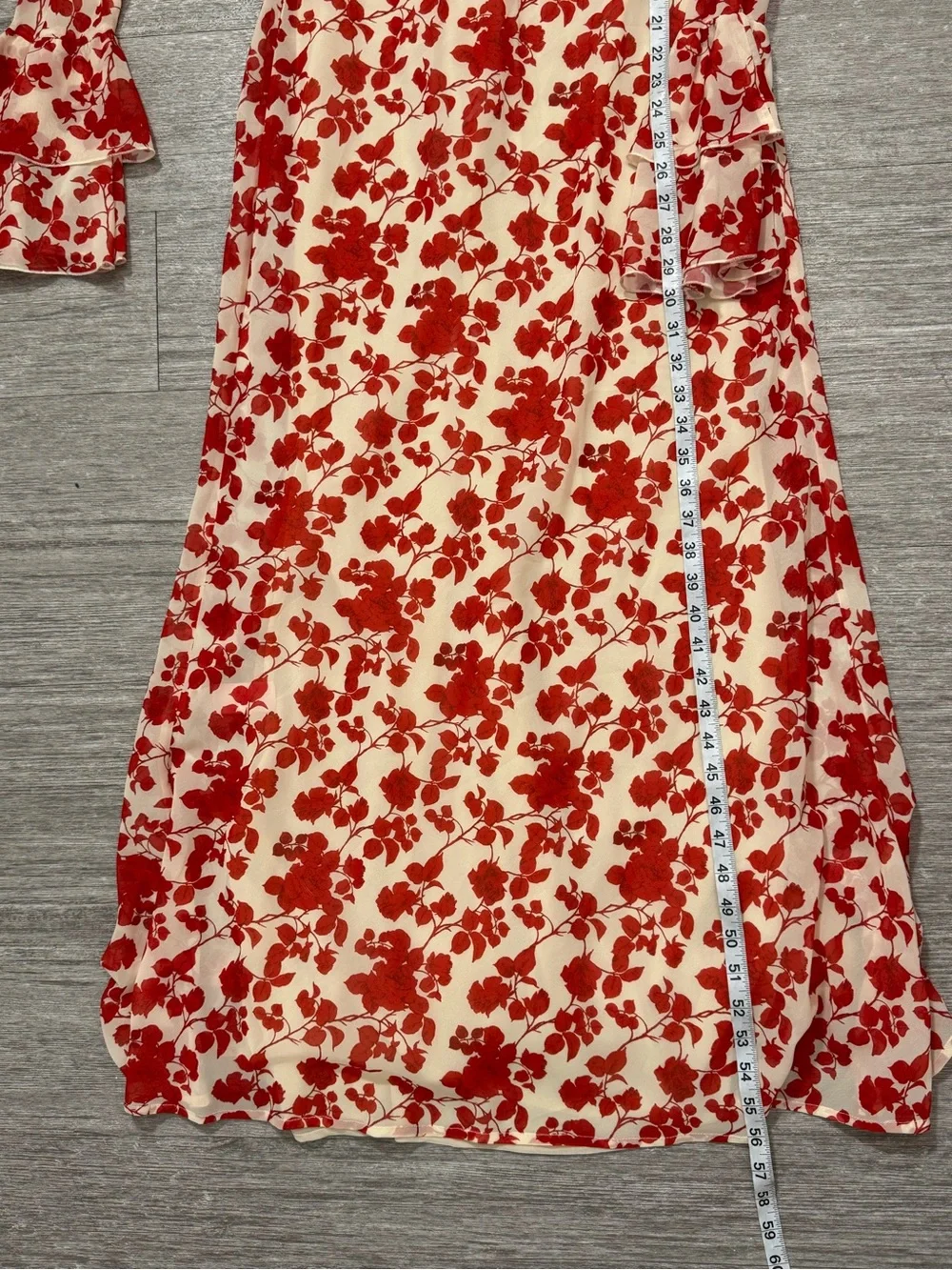 Sister New York Shellona Floral Maxi Dress Romantic Cottagecore Bell Sleeve - Picture 4 of 7